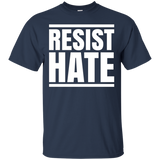 Resist Hate Political Protest Anti Racism Equality T-Shirt_Black