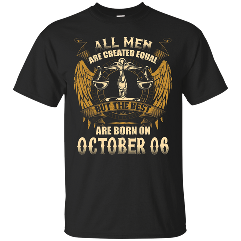 The Best Are Born On October 6th T-Shirt Libra Zodiac_Black