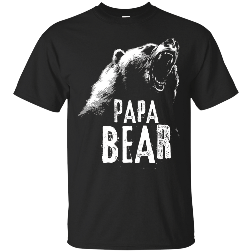 Papa Bear Best Dad TShirt Fathers Day Father Pop Gift_Black