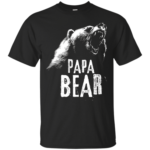 Papa Bear Best Dad TShirt Fathers Day Father Pop Gift_Black