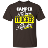 Camper By Passion Trucker By Profession T Shirt_black