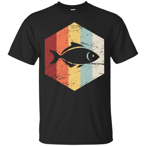 Retro Vintage Pet Fish Aquarium T-Shirt_Black