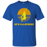 Retro New Hampshire T-Shirt Distressed Skiing Tee_Black
