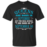 Queens Are Born In September 06 T-Shirt_Black