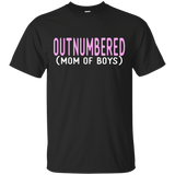 Womens Outnumbered Mom Of Boys Shirt_Black