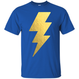 Lightning Bolt T-shirt Gold Casual Unisex Printed Tees Tops