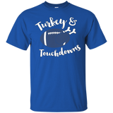 Thanksgiving T-shirt Turkey & Touchdowns_black=