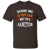 Scare Me If You Can But I'm A Janitor Halloween T-Shirt_Black