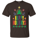 Happy Holigays Gay Pride Lgbt Christmas T Shirt_black=