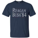 Retro Reagan Bush 84 Election T Shirt_Navy