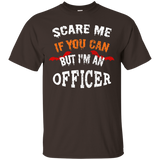 Scare Me If You Can But I'm An Officer Halloween T-Shirt_Black