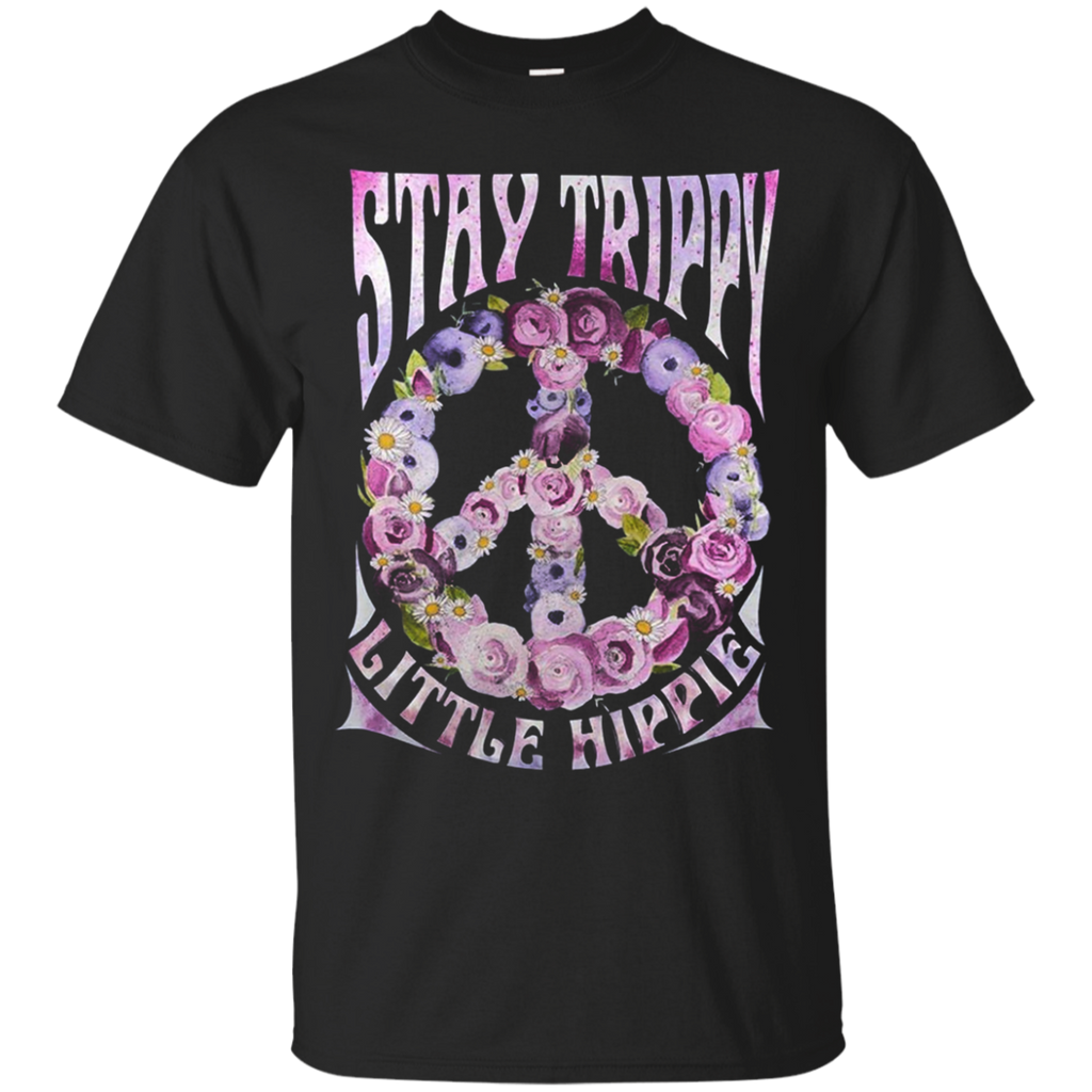 Womens Stay Trippy Little Hippie Shirt_black=