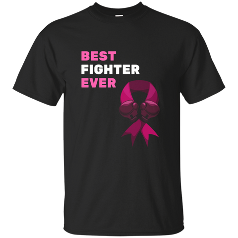 Best Fighter Ever Fight Breast Cancer Pink Shirt_black=