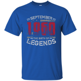 September 1960 The Birth of legends , 57 Years Old T-shirt_Black