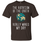 Rotation Of The Earth Funny Science Teacher T-Shirt_Black