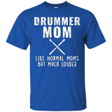 Drummer Mom But Much Louder Funny Marching Band T Shirt_black=