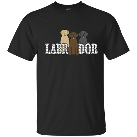 I Believe In Dog Labrador Retriever Trio T-shirt_navy=