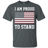 I Am Proud To Stand - I Don't Kneel Flag Love Tee_black