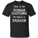 I'm Really A Dragon Costume Halloween Shirt_black=