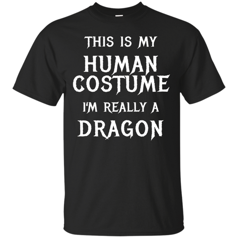 I'm Really A Dragon Costume Halloween Shirt_black=