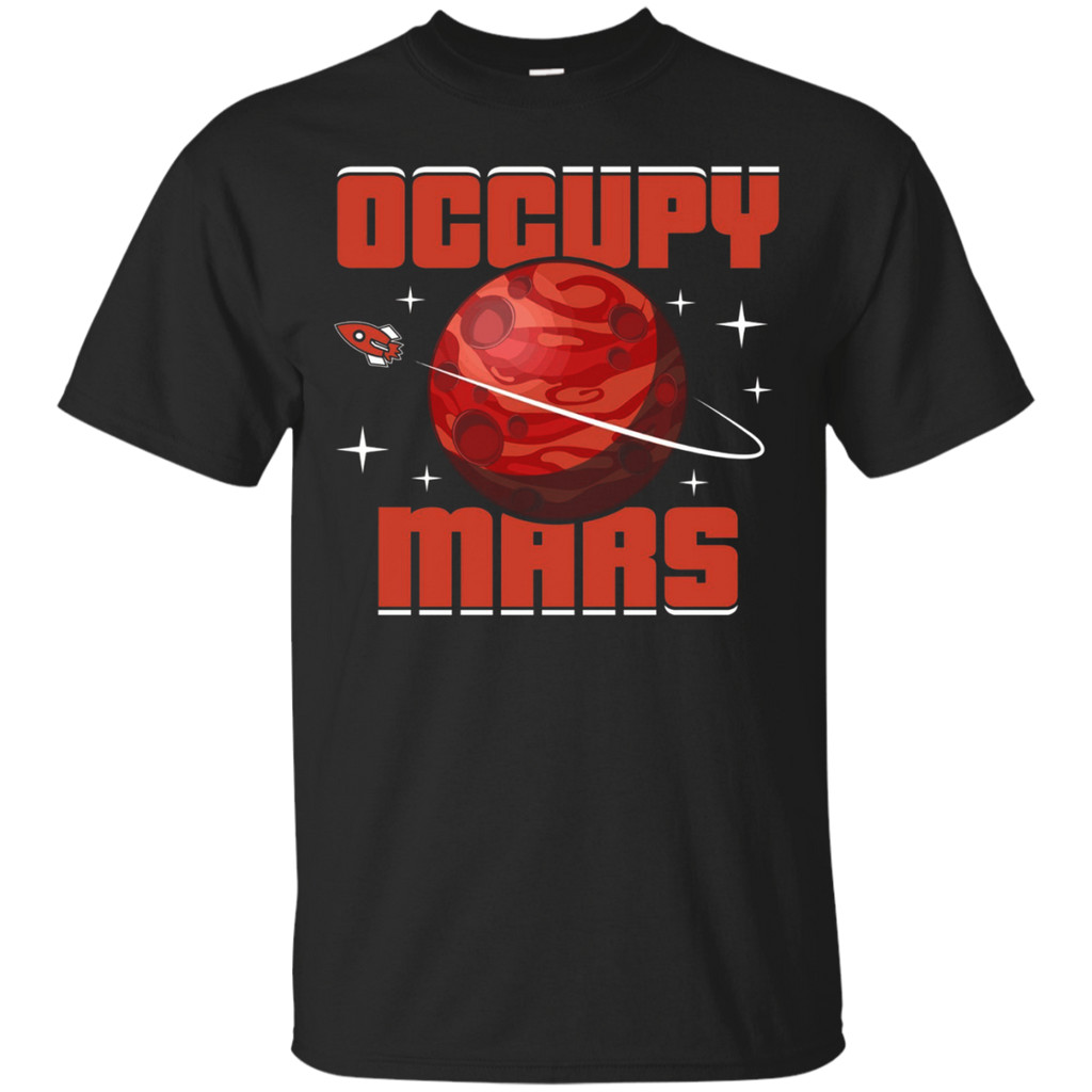 Occupy Mars T-Shirt Terraform Shirt Aliens T-shirts_Black
