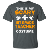 Scary 1st Grade Teacher Halloween Costume T-shirt_black=