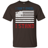 I Don't Kneel Distressed American Flag I Stand Shirt_black