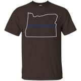 Oregon Thin Blue Line Police T-Shirt_Black