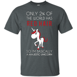 Only 2% of the world has red hair T shirt_Black