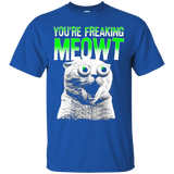 You're Freaking Meowt Crazy Kitty Eye Bulge Graphic T-Shirt_Black