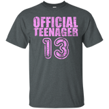 Women's Funny 13th Birthday T Shirt Official Girls Teenager Gift_Black