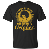 Womens Black Queens Are Born In October - Birthday Queens_Black