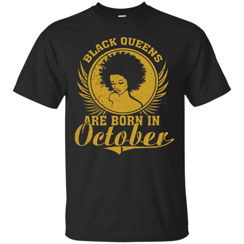 Womens Black Queens Are Born In October - Birthday Queens_Black