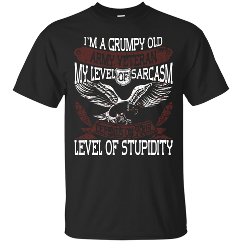 I'm A Grumpy Old Army Veteran Funny Us Army Veteran T-shirt