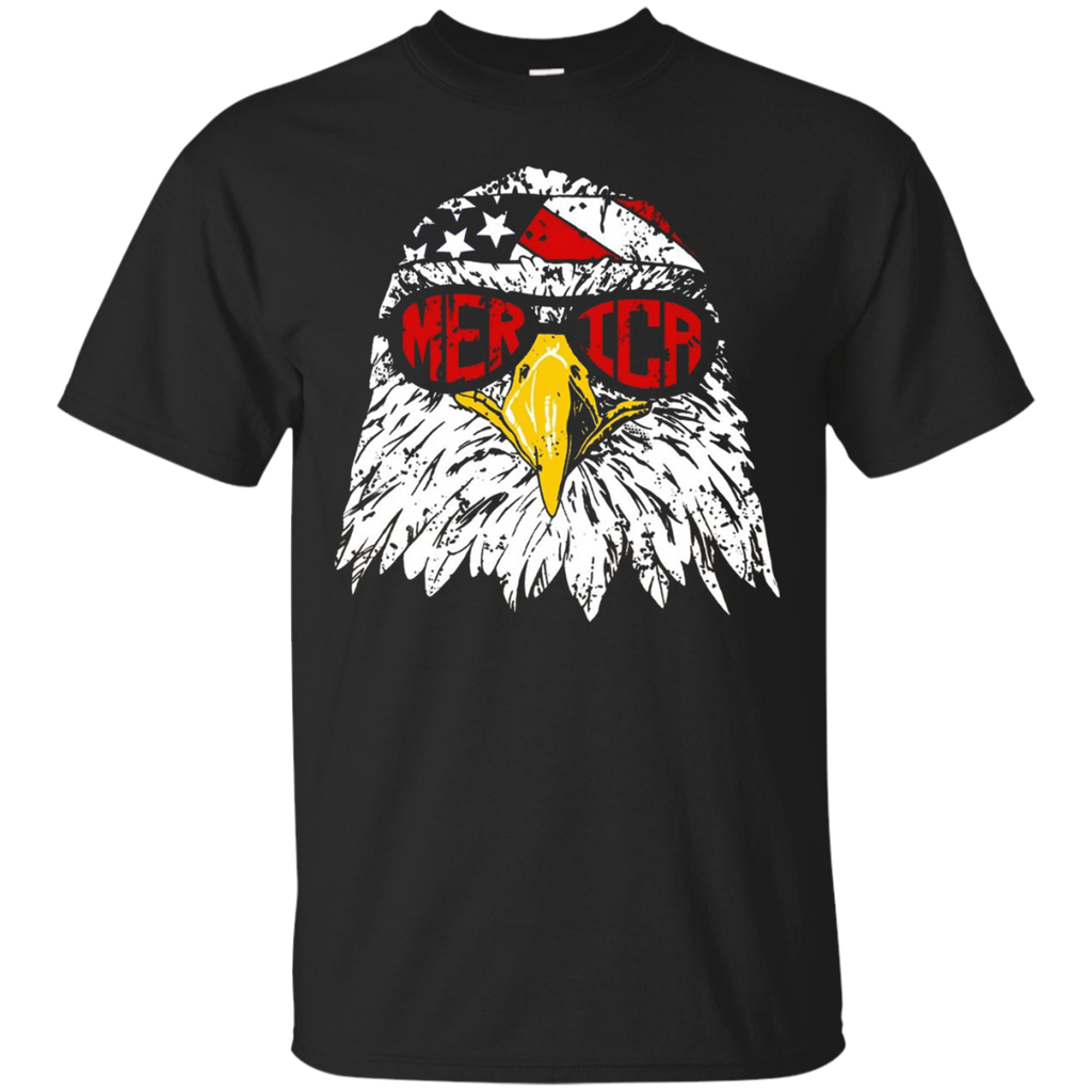 On Sale - Funny Patriotic Merica Bald Eagle Shirt_Black