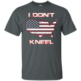 I Don't Kneel Us American Flag T-shirt_black=