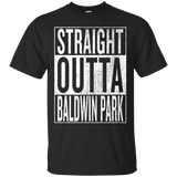 Straight Outta Baldwin Park Great Travel & Gift Idea T-Shirt_Black