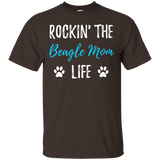 Rocking The Beagle Mom Life T-Shirt Funny Dog Lovers Gift_Black