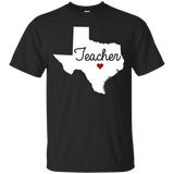 Texas Teacher home state back to school tee shirts_Black