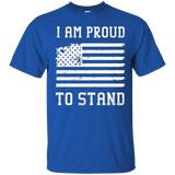 I Am Proud To Stand - I Don't Kneel Honor Flag Tee_black