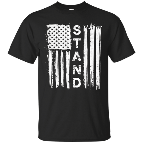 I Stand American Flag Shirt Stand For The Flag T-shirt_black