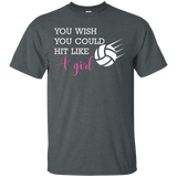 You Wish You Could Hit Like A Girl Funny Volleyball T-Shirt_Black