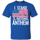 I Stand For The Anthem I Don't Kneel T Shirt American Flag_black