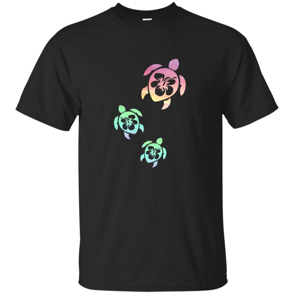 Sea Turtle T Shirt - Tropical Hawaiian Tee_Black
