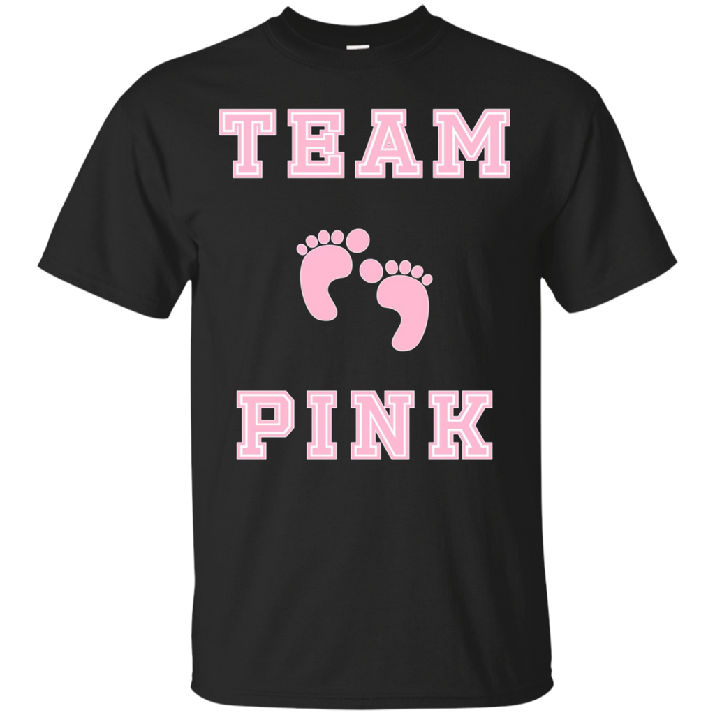 Team Girl Baby Shower Gender Reveal Party Cute Funny Pink_Black