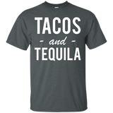 Tacos and Tequila T-shirt, Funny Love tacos Shirt for Women_Black