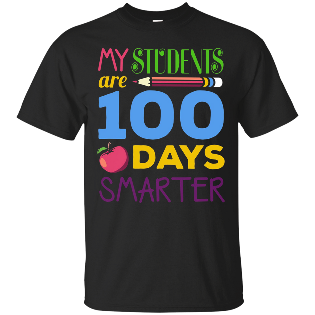 MY STUDENTS ARE 100 DAYS SMARTER T-SHIRT_Black