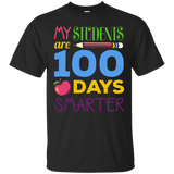 MY STUDENTS ARE 100 DAYS SMARTER T-SHIRT_Black