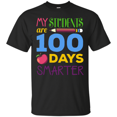 MY STUDENTS ARE 100 DAYS SMARTER T-SHIRT_Black