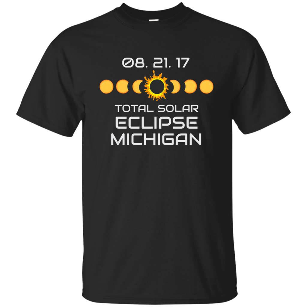 MICHIGAN Solar Eclipse Souvenir Gift T Shirt_Black